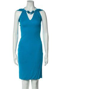 ROBERTO CAVALLI Blue Open-back Dress